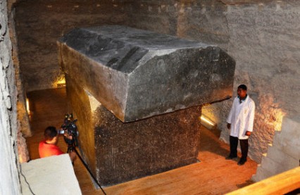 Ancient egyptian large sarcophagus